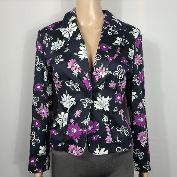 Casual Corner Annex Floral Button Up Blouse - Picture 3 of 12